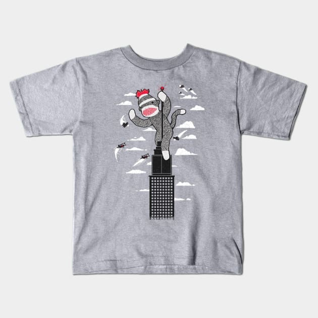 Sock Monkey Just Wants a Friend Kids T-Shirt by RonanLynam